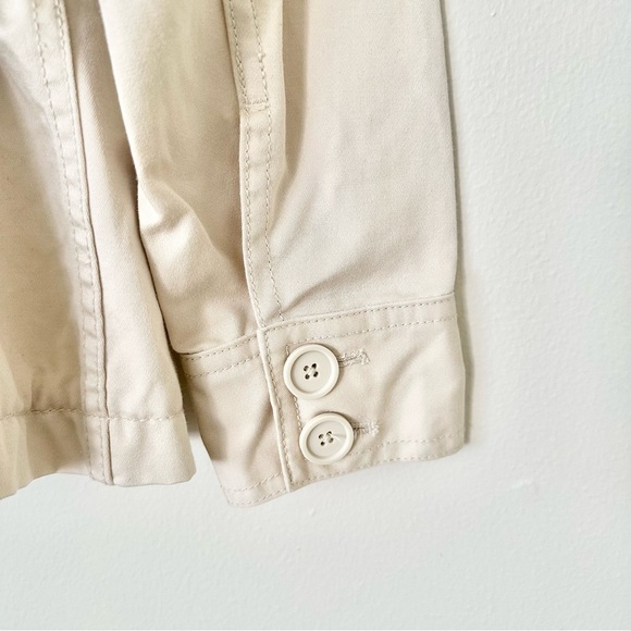 | gap • classic short beige trenchcoat belted jacket • x-small | - Picture 10 of 13